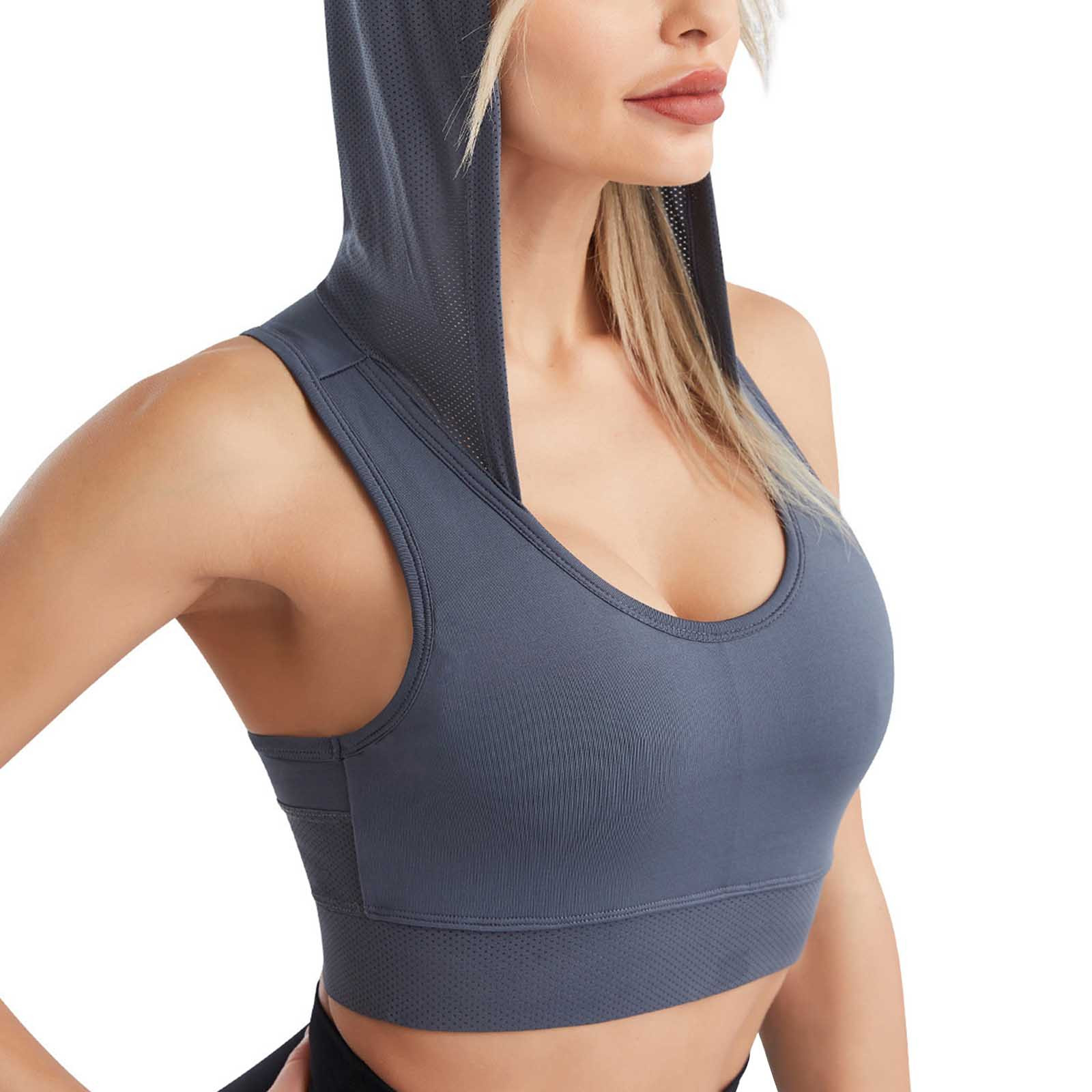 thumbnail image 5 of Sujetador deportivo largo para mujer: alto impacto, sin aros, espalda cruzada, soporte integrado para yoga/estilo crop top., 5 of 8